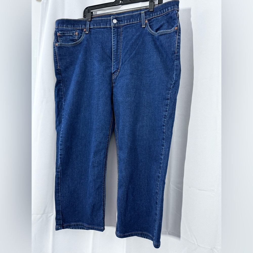 Levi's 541 Slim Straight Men's Jeans in Deep Blue 44 x 22 1/2 Professional Hem